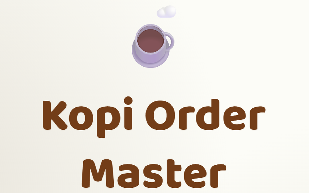 Kopi Order Master — Singapore kopitiam ordering game